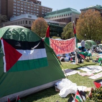 A Pro-Palestinian Protest Encampment On The Campus Of Columbia University In New York City