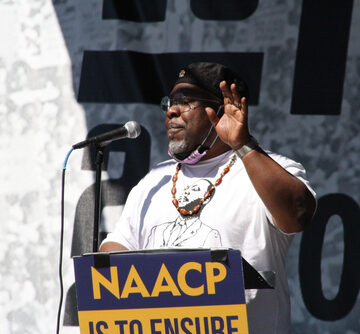 NAACP head, Derrick Johnson, At A Rally In Portland, OR