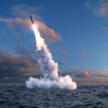 The Launch Of A Ballistic Missile From Under Water