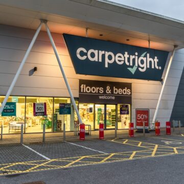 Exterior Of Carpetright Store In Bristol, UK