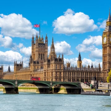 View Of Big Ben With Houses Of Parliament And Westminster, And London Bridge