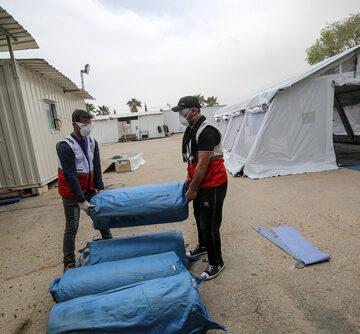 Palestinian Health Workers Set Up Tents For Medical Examination Of Refugees