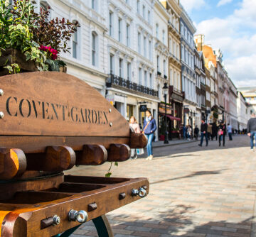 High Street Shopping District In London's Covent Garden