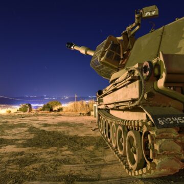 Israeli Army M109, 155mm, Self-propelled Cannon Tank