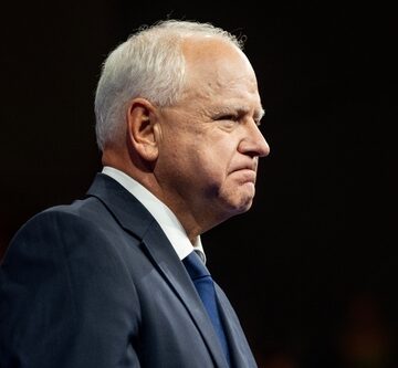 Democratic Vice Presidential Candidate Tim Walz Attends A Rally