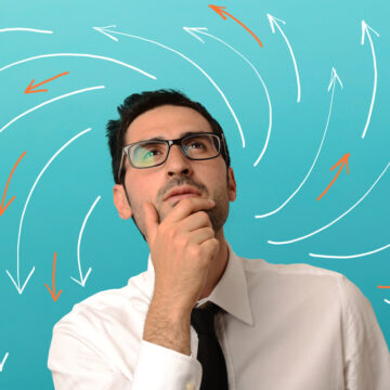 Confused And Pensive Man Thinks About The Best Way Forward