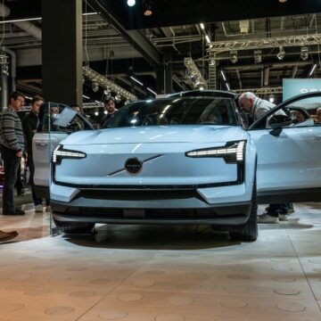 A Volvo EX30 Electric Car On The Production Line In Gothenburg, Sweden