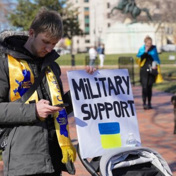 A Pro-Ukranian Demonstrator In Washington, DC