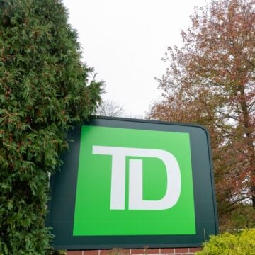 Close Up Of A TD Bank Sign At One Of Its Branches