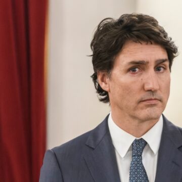 Canadian Prime Minister Justin Trudeau Attending A Joint Press Conference