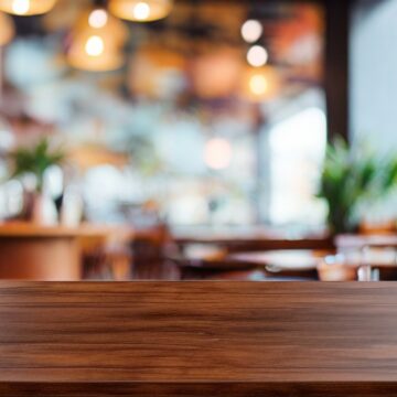 Abstract Blurred Image Of Empty Cafe