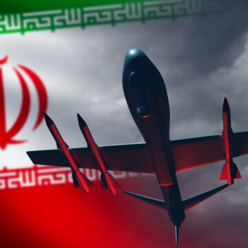 Collage Of Bomber Aircraft In Flight With Hezbollah Flag In Background