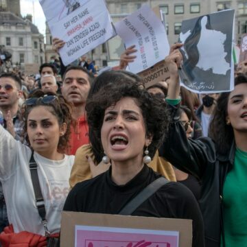 Iranian Men And Women Protesting Over Iranian Draconian Laws