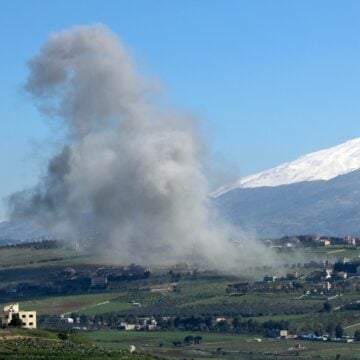 Smoke Rises Following Israeli Airstrike Targeted In The Khaim Region