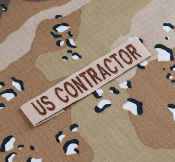 U.S. Contractor Branch Tape On Desert Camouflage Uniform