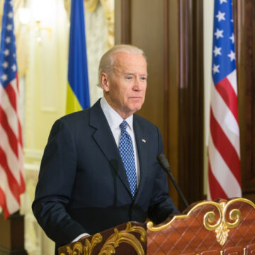U.S. President Joe Biden At The Podium