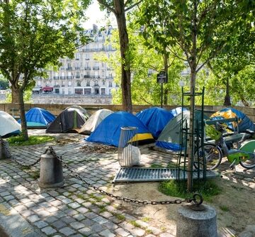 Migrant Tents In Central Paris, France