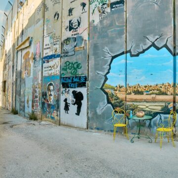 The Graphically Illustrated Wall Separating Palestine From Israel