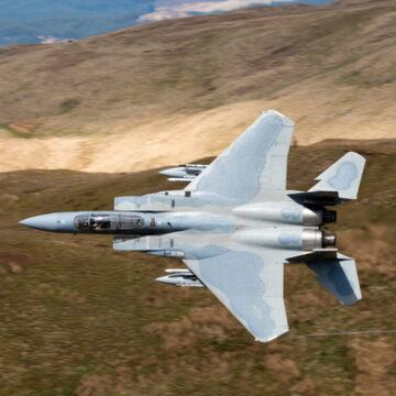 An F-15 In Flight Over Wales