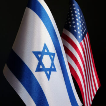 The Flags Of Israel And United States Of America