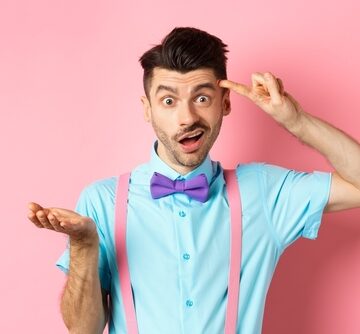 Annoyed Guy Mocking Someone With Faux Salute