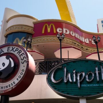 Fast Food Court Neon Sign In Las Vegas, Nevada