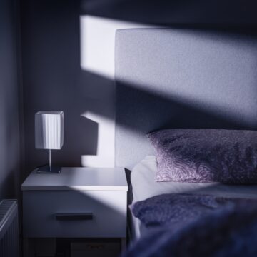 Bed,At,Night,In,Dark,Bedroom.,Blue,Light,And,Moonlight SLEEPING WITH THE ENEMY