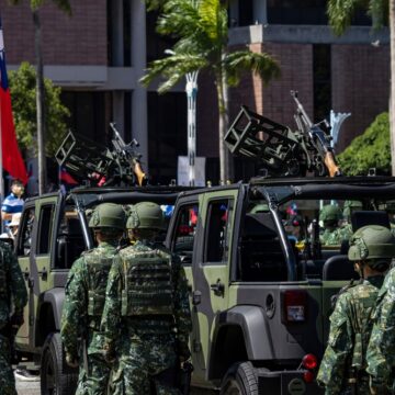 Taiwanese Army Team Preparing To Parade On National Day Chiang Kai-shek Memorial Hall In Taipei City, Taiwan