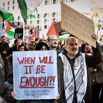Pro-Palestine Protesters March In London, United Kingdom