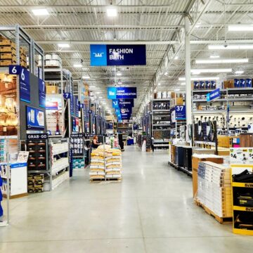 Empty Aisles Of A Lowe's Home Improvement Store In Hope Mills, North Carolina
