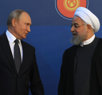 Russian President Vladimir Putin And Iranian President Hassan Rouhani in Yerevan, Armenia