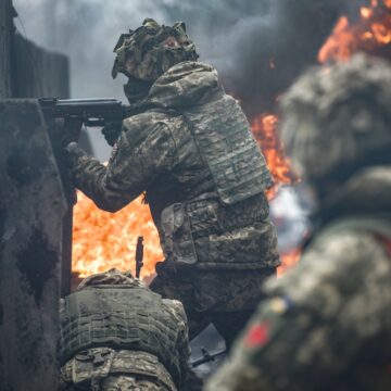 Ukrainian Military Practices Assault Tactics