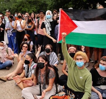 Pro-Palestinian College Protesters at The University Of Texas In Austin, TX