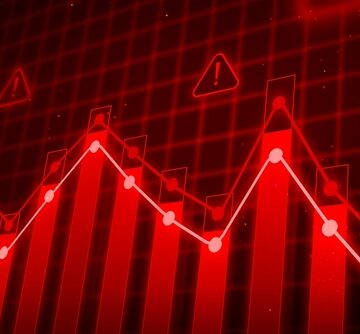 Concept Image Of Financial Crisis With Red Downward Graph