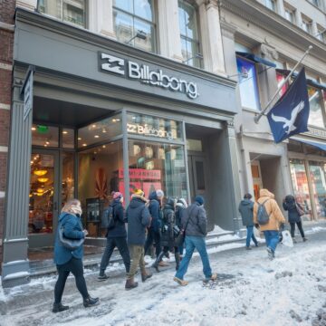 The Exterior Of The Billabong Store In New York, NY