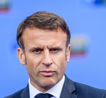 French President Emmanuel Macron In Vilnius, Lithuania