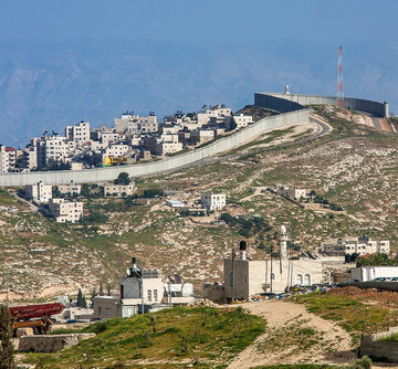 Small Village And Palestinian Town On The West Bank