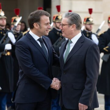 France President Emmanuel Macron Welcomes Britain Prime Minister Keir Starmer At Summit Of European Leaders
