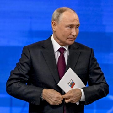 Russian President Vladimir Putin Speaks At His Annual Press Conference