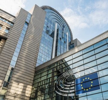 The European Parliament Building In Brussels, Belgium