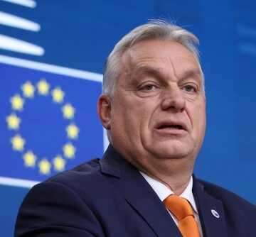 Viktor Orban, Hungary's Prime Minister, Gives A Press Conferenece