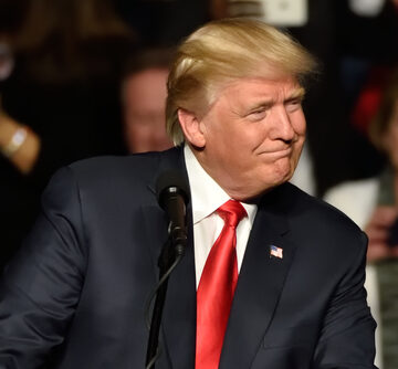 President Donald Trump At A Rally