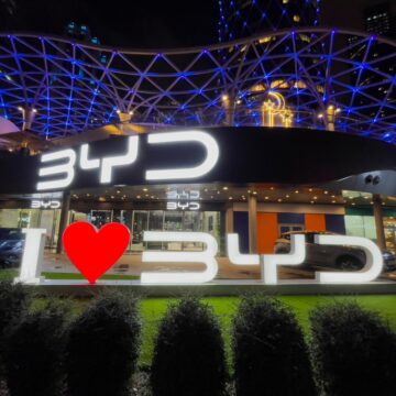 A Large BYD Showroom In Doha, Qatar