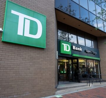 Exterior View Of TD Bank Branch In Philadelphia, PA