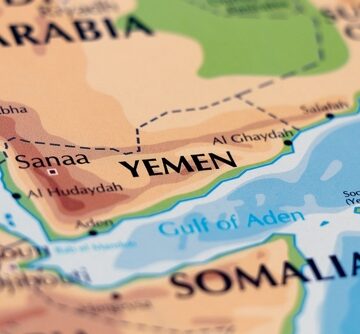 Map Of South Western Asian Country Yemen