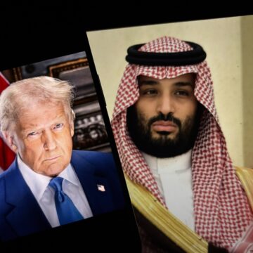 Side-by-side Portraits Of Donald Trump And Saudi Crown Prince Mohammed bin Salman