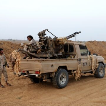 Houthi Rebels With An Armed Truck In The North Of Hajjah, Yemen