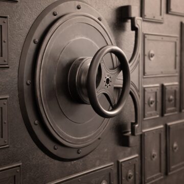 Old-Fashioned Bank Vault Door