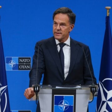 New NATO Secretary General Mark Rutte Attends A Press Conference
