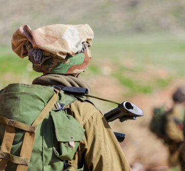 Israeli Soldiers Training In A Field